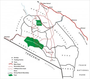 Amboseli & Selenkay Map