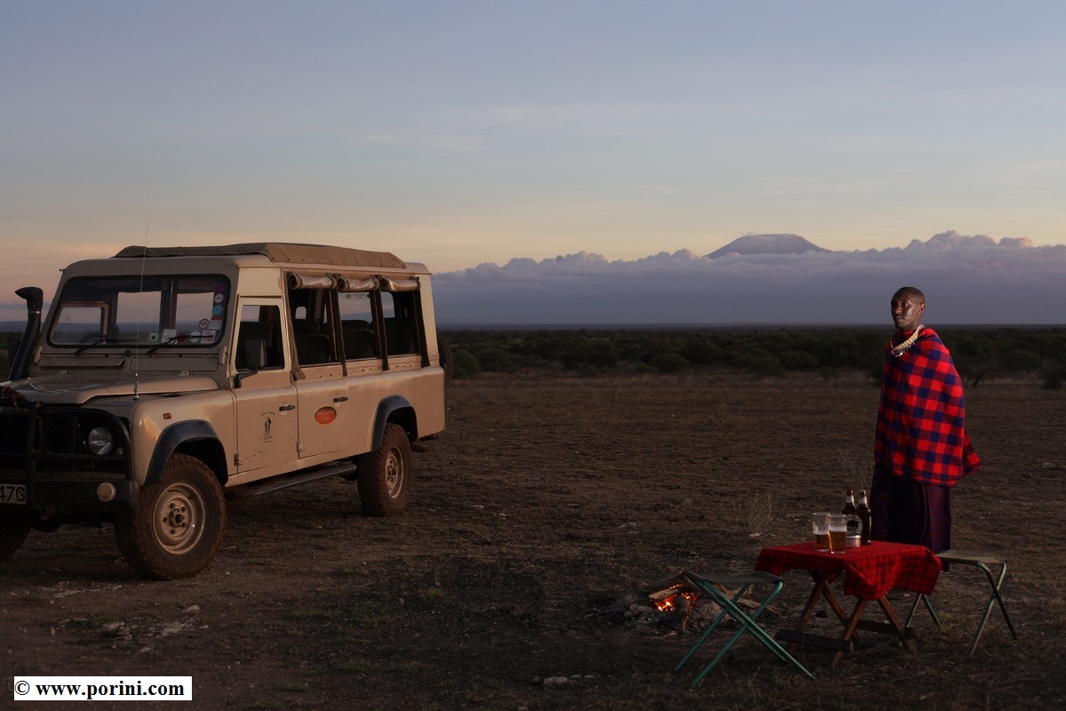4x4 Safari Kilimanjaro in background