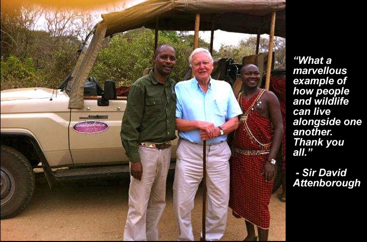 Sir David Attenborough at Porini Amboseli Camp